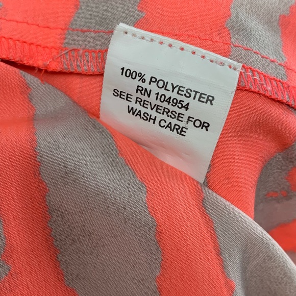 Antilia Femme Neon Orange Striped Top - Picture 6 of 6